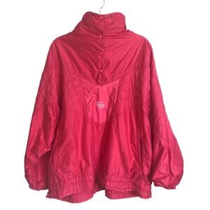 Vintage 80's Roffe Hot Pink Quilted Ski Snow Jacket Ladies Firebird Size Large